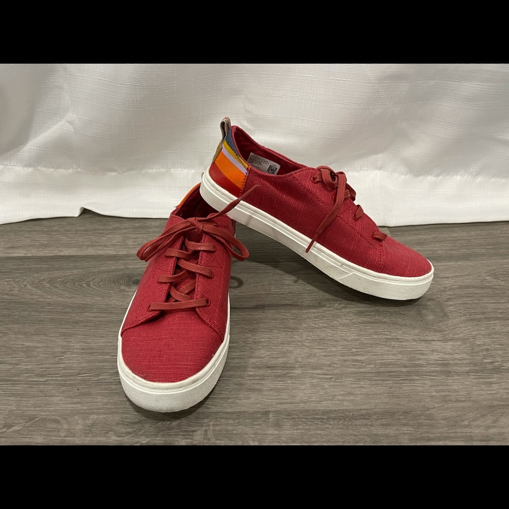 Toms Red Canvas Shoes